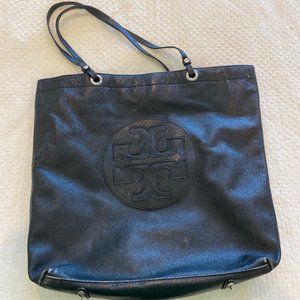 Tory Burch simple leather Logo Tote